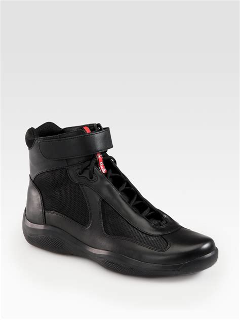 black mens prada sneaker|prada high top sneakers men.